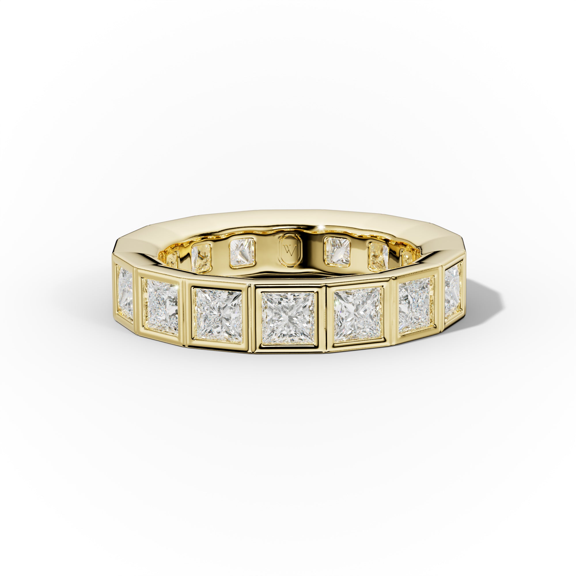 4.0 Carat Bezel Set Princess Cut Diamond Eternity Band